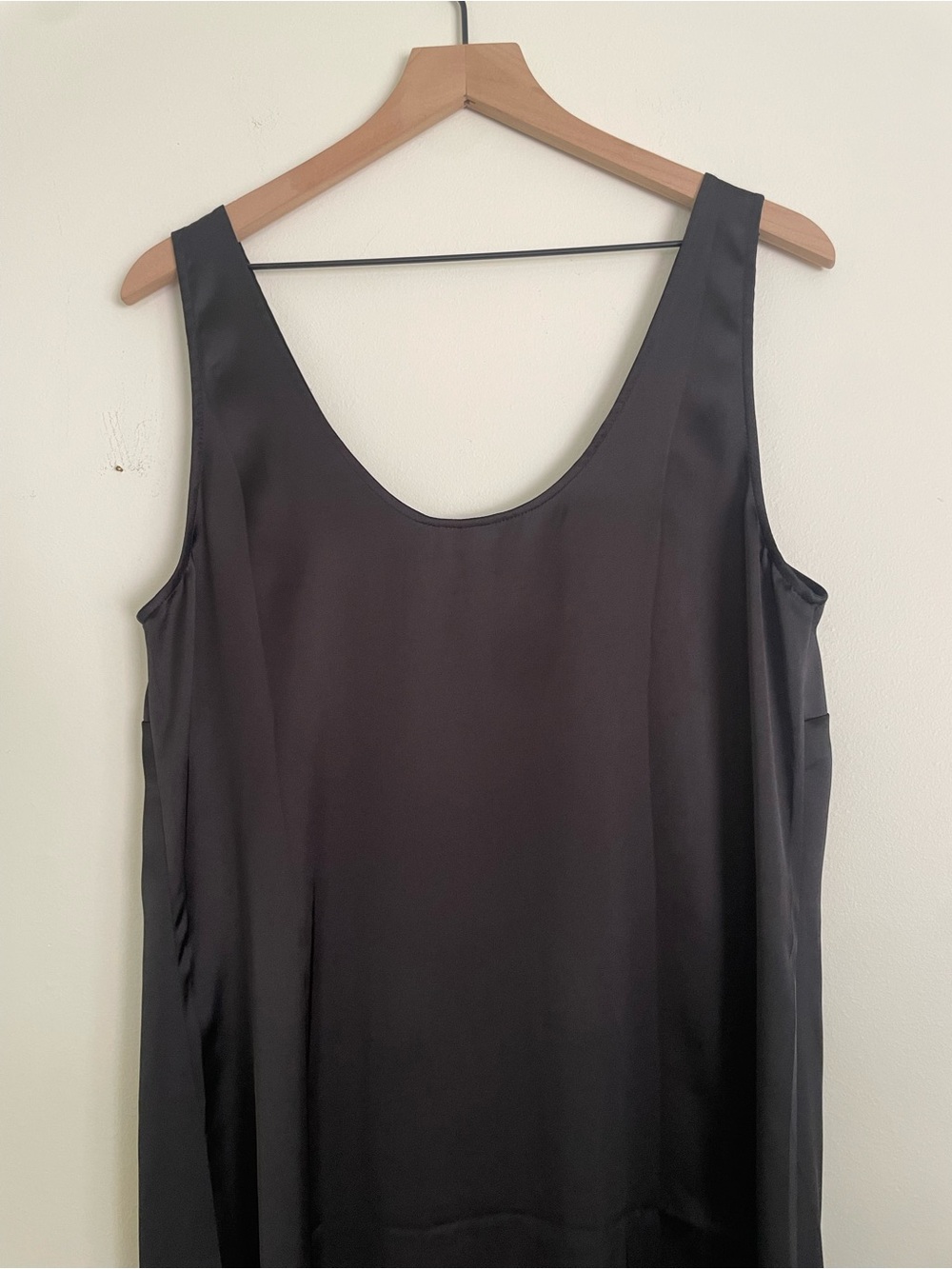 H&M Black Satin Scoop Neck Tank Dress - Picture 8 of 10